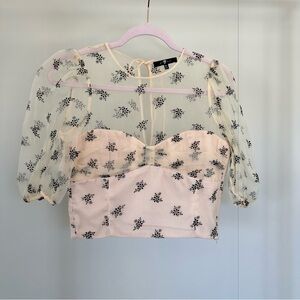 Floral Organza Women's Top